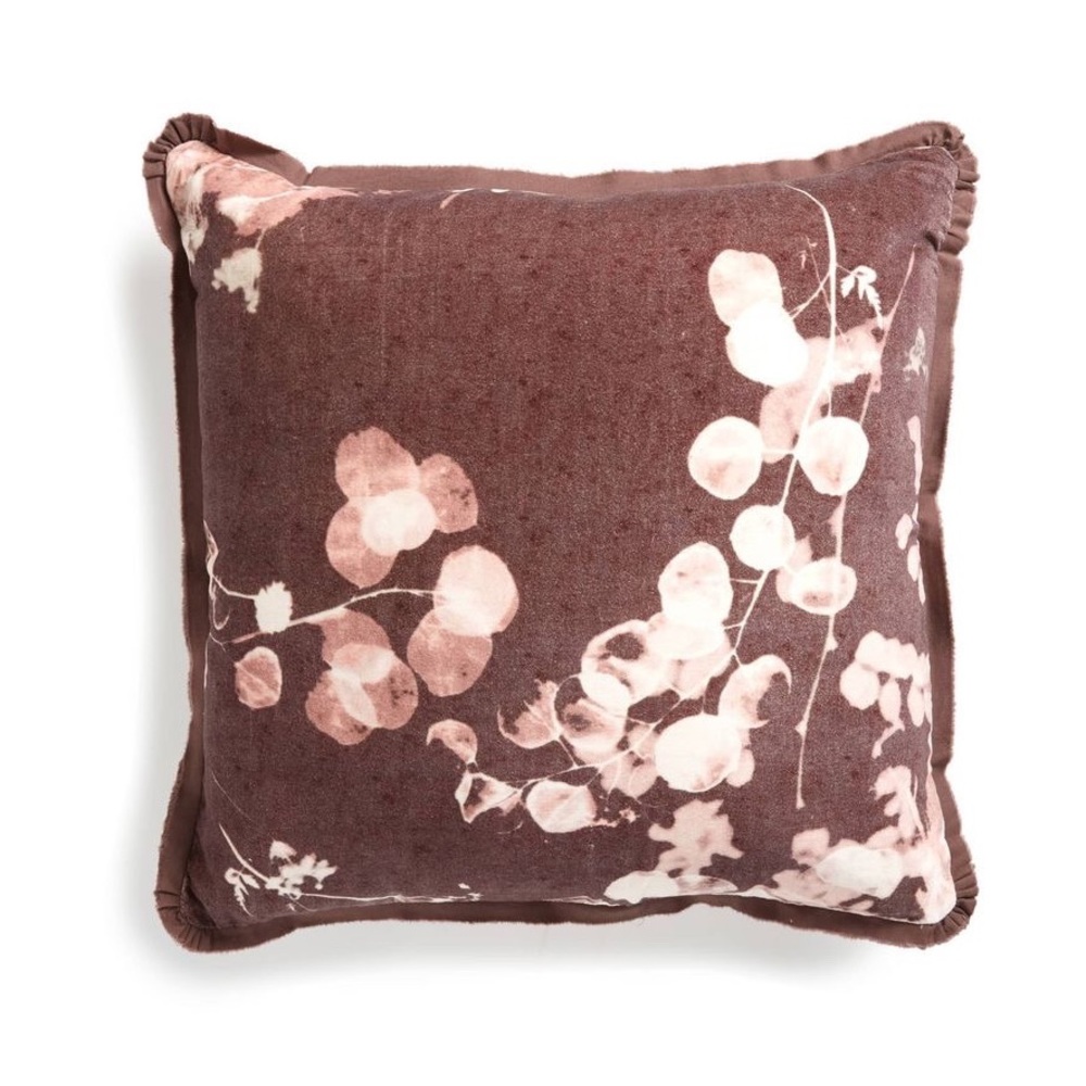 Treasure & Bond Abstract Botanical Floral Print Square Accent Pillow Cover NWT